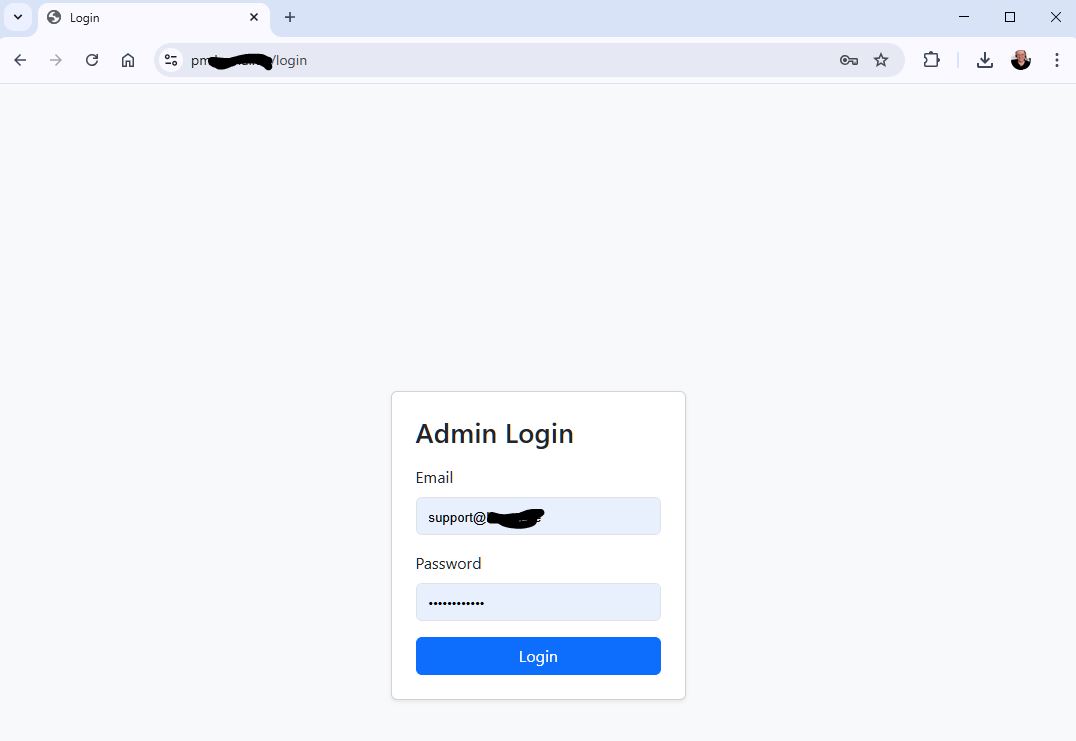 Admin-Seite-Login-PictureMessenger